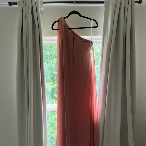 Azazie One Shoulder Dress in champagne rose - Picture 10 of 10